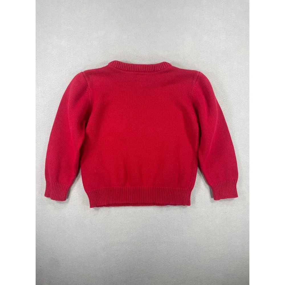OshKosh B'gosh Boys Red Cotton Knit Sweater Red Size 6 Steam Engine Pullover
